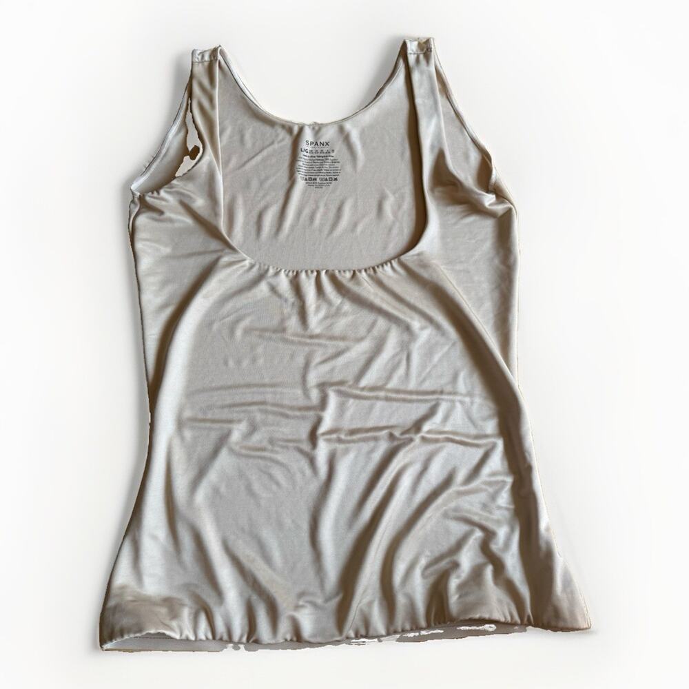 Spanx Tank Top, Women's Size Large, Nude, Sleeveless, Body Sculpting Fitted